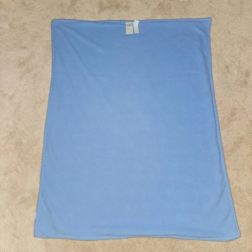 Taggies Blue White Paw Print Dalmatian Puppy Dog Fleece Baby Blanket 30x40